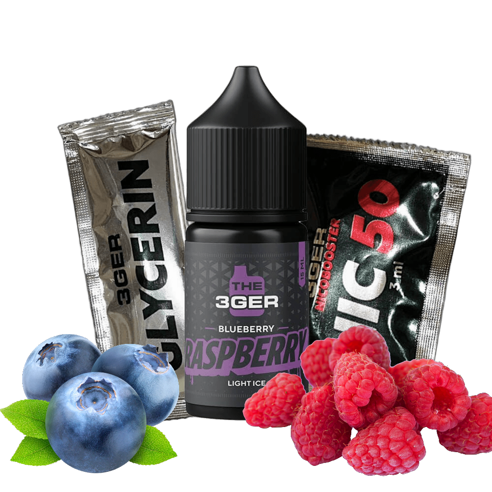 The 3ger Blueberry Raspberry 30мл — Набір для самозамісу (сольовий нікотин)