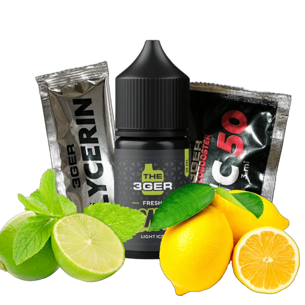 The 3ger Fresh Lemon Lime 30мл — Набір для самозамісу (сольовий нікотин)