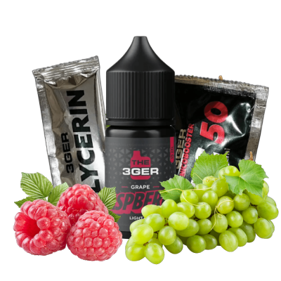 The 3ger Grape Raspberry 30мл — Набор для самозамеса (солевой никотин)