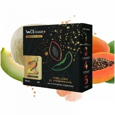 WES Gold Melon Papaya 30мл — Набор для самозамеса (солевой никотин)