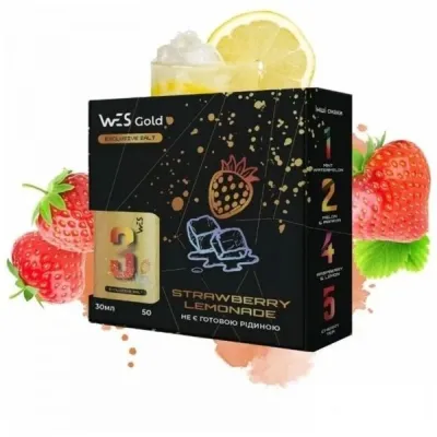WES Gold Strawberry Lemonade 30мл — Набор для самозамеса (солевой никотин)